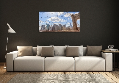 Schilderij op glas New York Bridge
