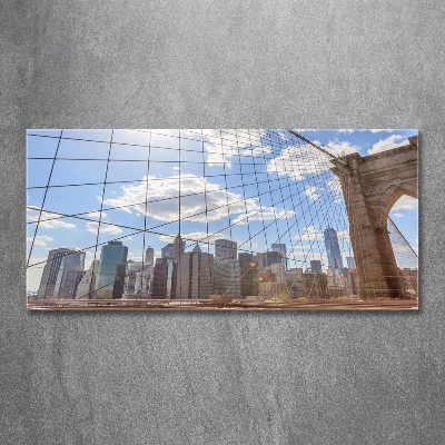 Schilderij op glas New York Bridge