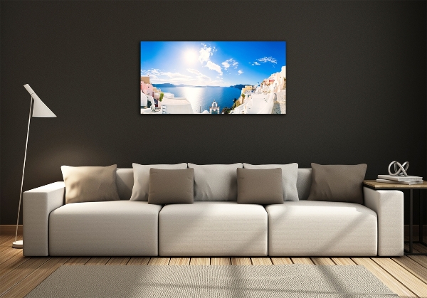 Schilderij op glas Santorini, Griekenland
