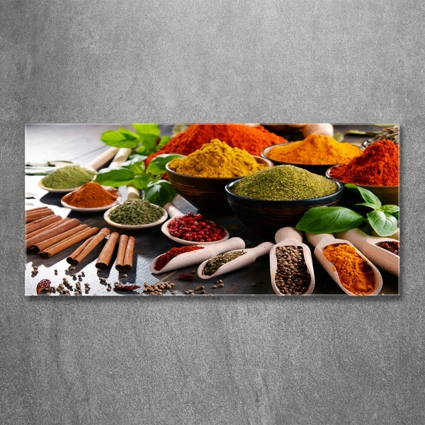 Glazen schilderij Kleurrijke kruiden