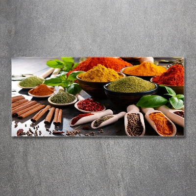 Glazen schilderij Kleurrijke kruiden
