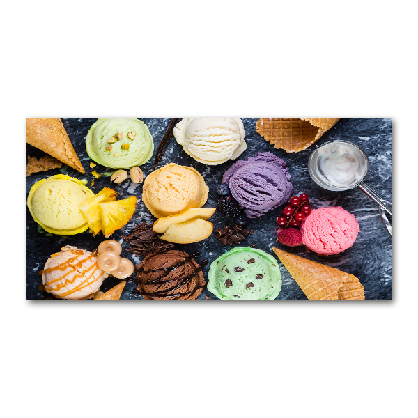 Foto schilderij op glas Kleurrijk ijs