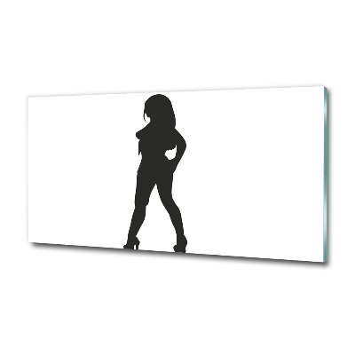 Schilderij glas Silhouet van een vrouw