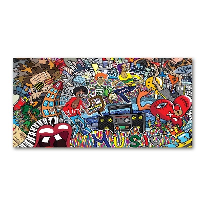 Glazen schilderij Muzikale collage