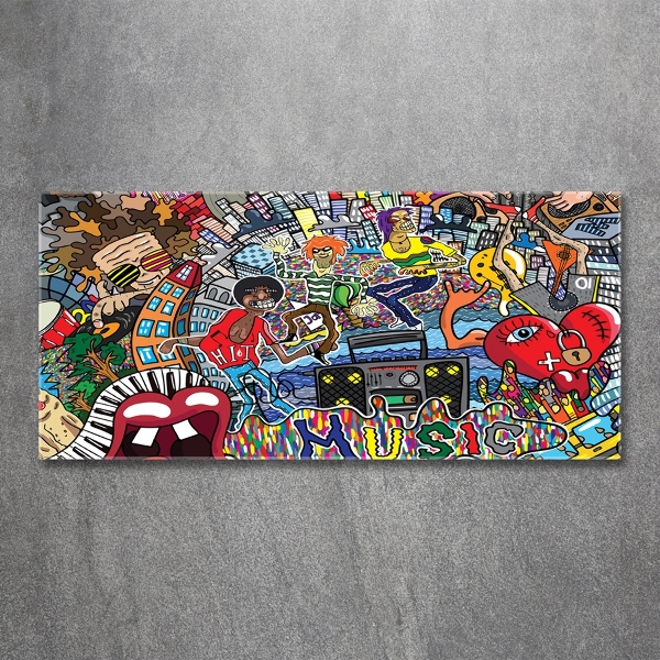 Glazen schilderij Muzikale collage