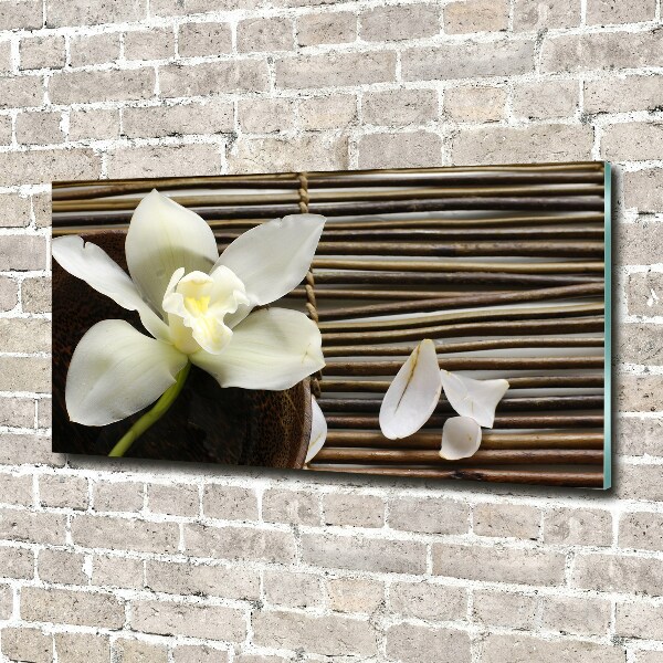 Schilderij op glas Orchidee