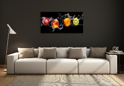 Schilderij glas Fruit en water
