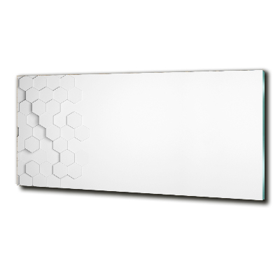 Schilderij glas Achtergrond met zeshoeken