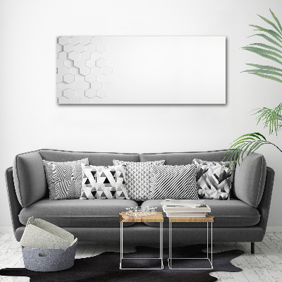 Schilderij glas Achtergrond met zeshoeken