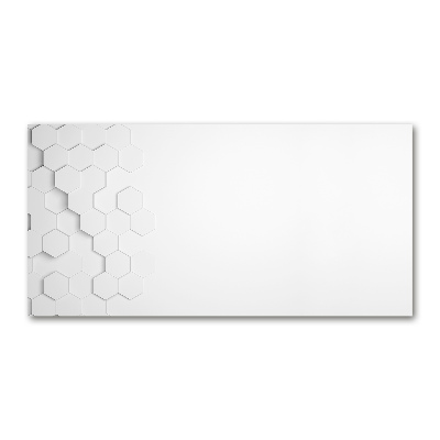 Schilderij glas Achtergrond met zeshoeken