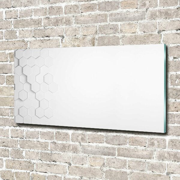 Schilderij glas Achtergrond met zeshoeken