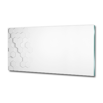 Schilderij glas Achtergrond met zeshoeken