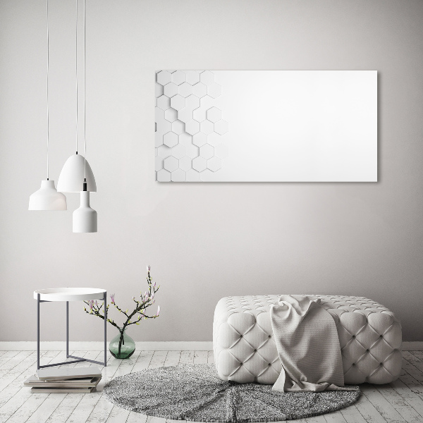 Schilderij glas Achtergrond met zeshoeken