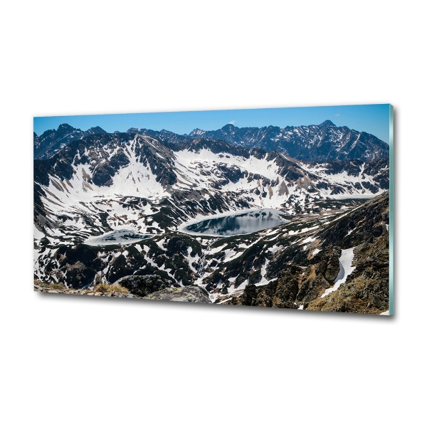 Foto schilderij op glas Meer in het Tatragebergte