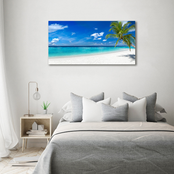 Schilderij op glas Tropisch strand