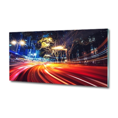 Foto schilderij op glas Snelheid in de stad