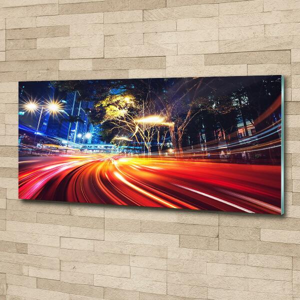 Foto schilderij op glas Snelheid in de stad