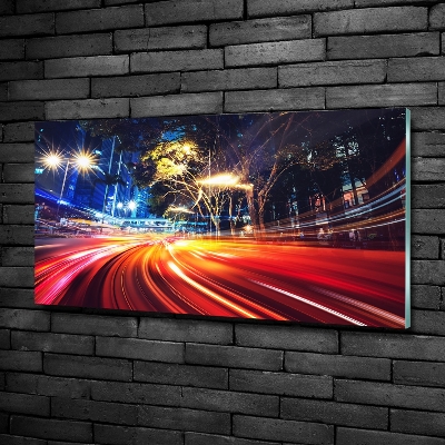 Foto schilderij op glas Snelheid in de stad