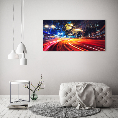 Foto schilderij op glas Snelheid in de stad