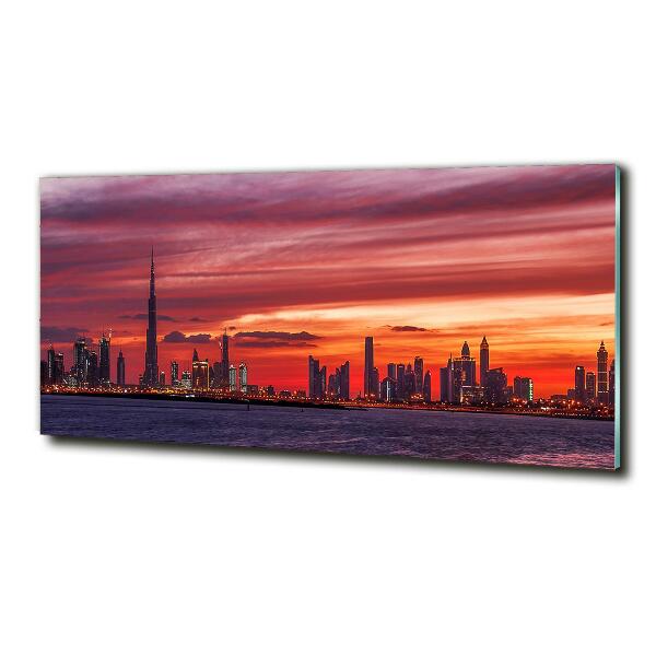 Glazen schilderij Zonsondergang Dubai