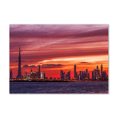 Glazen schilderij Zonsondergang Dubai