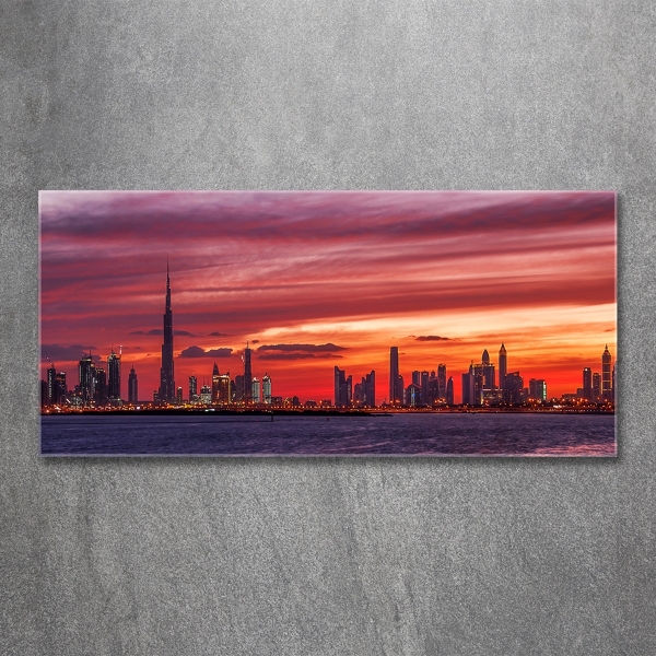 Glazen schilderij Zonsondergang Dubai