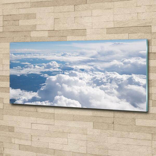 Schilderij glas Uitzicht vanuit het vliegtuig
