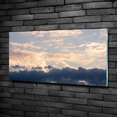 Glazen schilderij Wolken aan de hemel