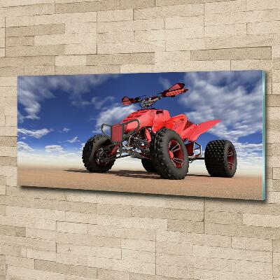 Glazen schilderij Quadrijden in de woestijn