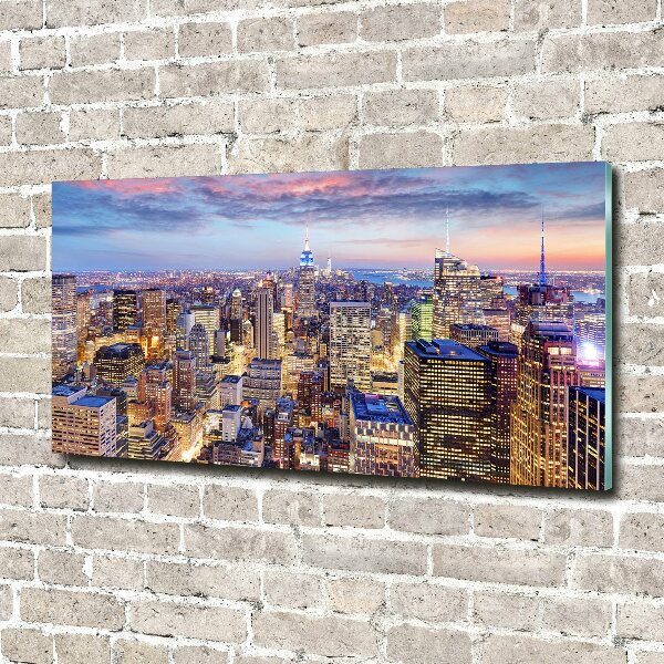 Foto schilderij op glas New York