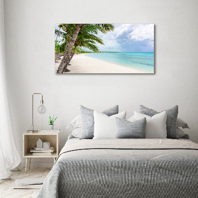 Schilderij glas Tropisch strand