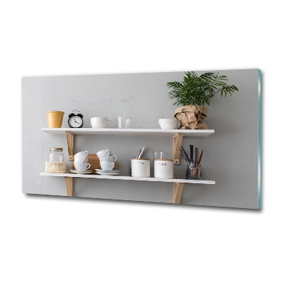 Schilderij glas Decoraties op de plank