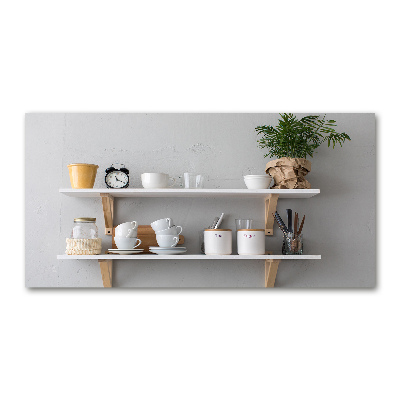 Schilderij glas Decoraties op de plank