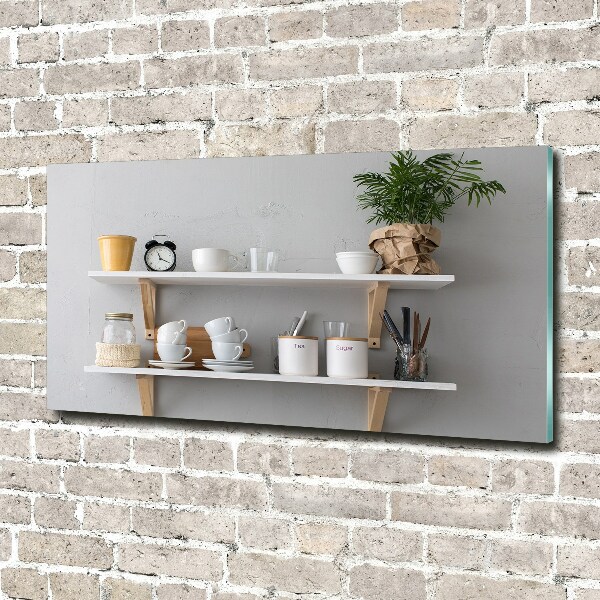 Schilderij glas Decoraties op de plank