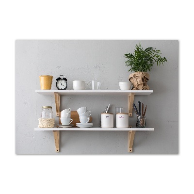 Schilderij glas Decoraties op de plank