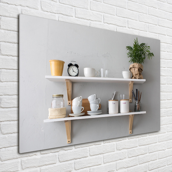 Schilderij glas Decoraties op de plank