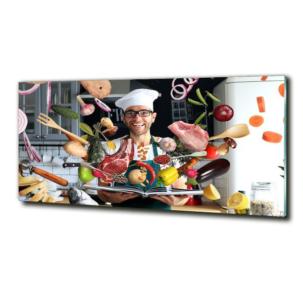 Schilderij glas recepten van de chef