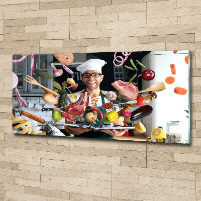 Schilderij glas recepten van de chef