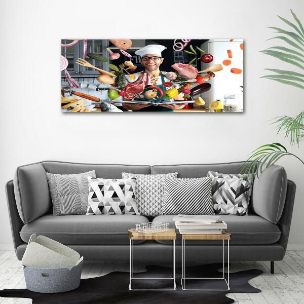 Schilderij glas recepten van de chef