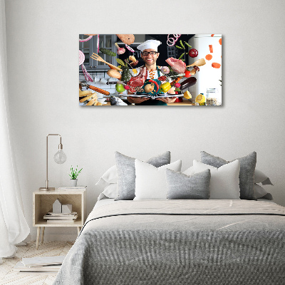 Schilderij glas recepten van de chef