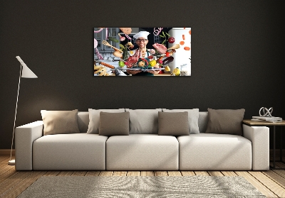 Schilderij glas recepten van de chef