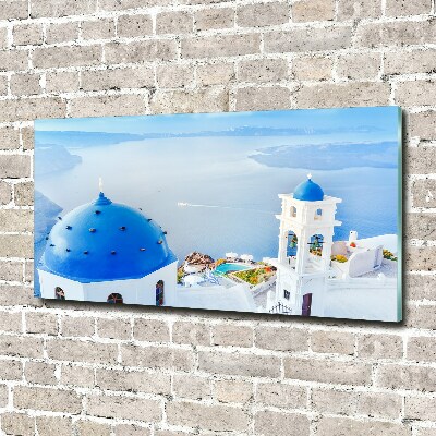 Foto schilderij op glas Santorini, Griekenland