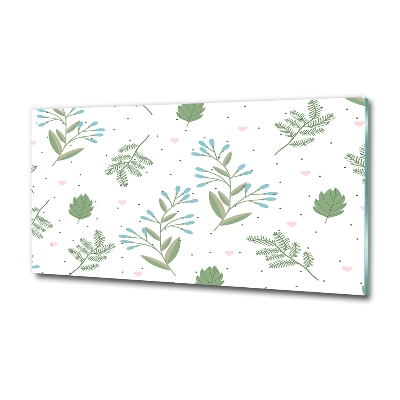 Schilderij op glas Bladeren