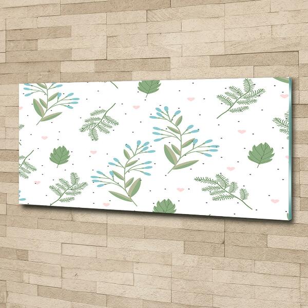 Schilderij op glas Bladeren