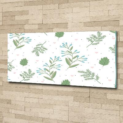 Schilderij op glas Bladeren