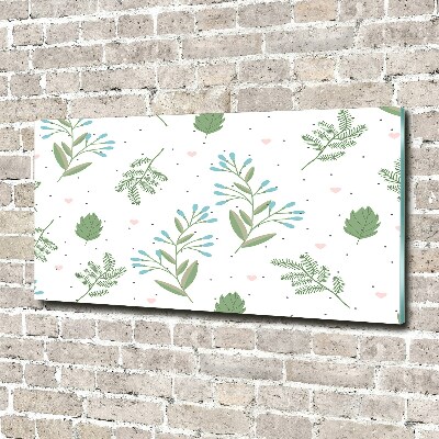 Schilderij op glas Bladeren