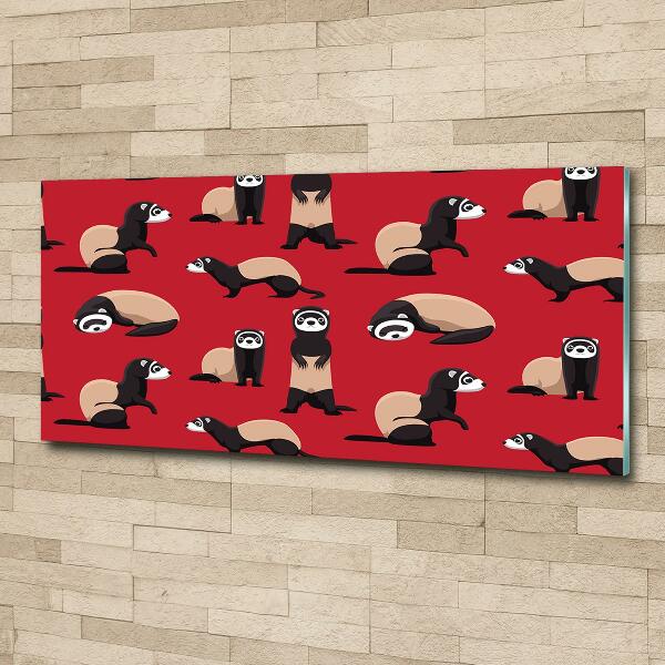 Glazen schilderij Bunzing