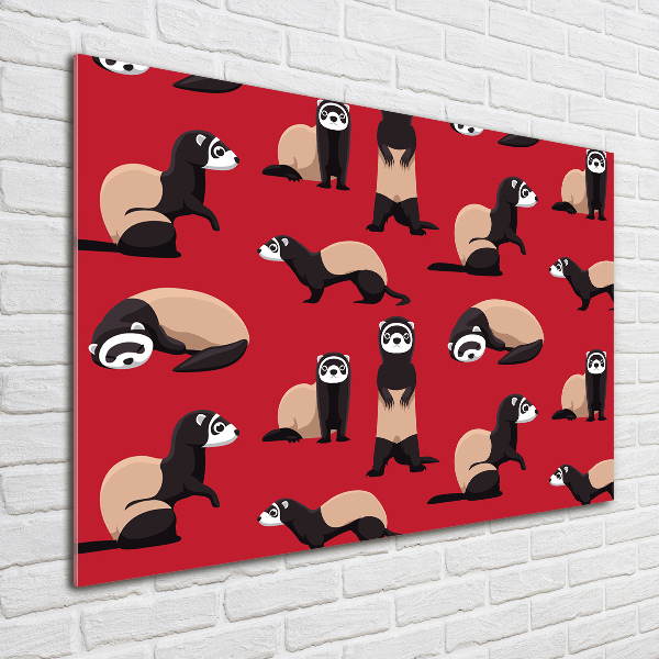 Glazen schilderij Bunzing