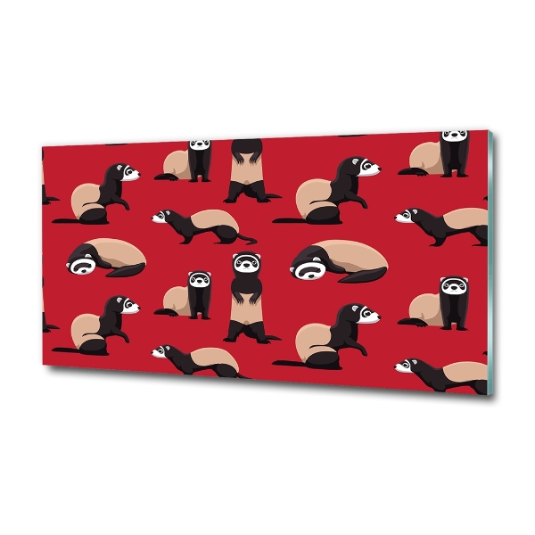 Glazen schilderij Bunzing