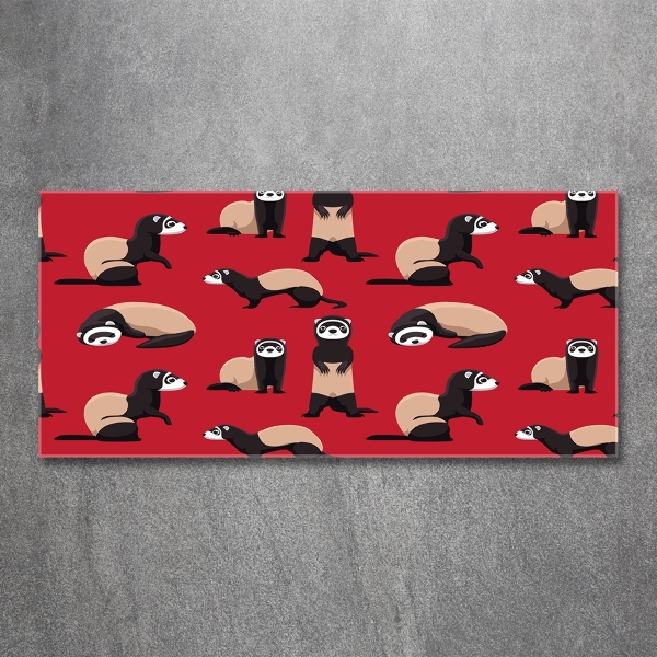 Glazen schilderij Bunzing